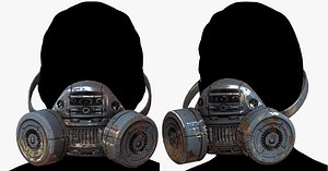 Gas mask respirator scifi mode 3D model