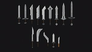Medieval weapons pack Low-poly