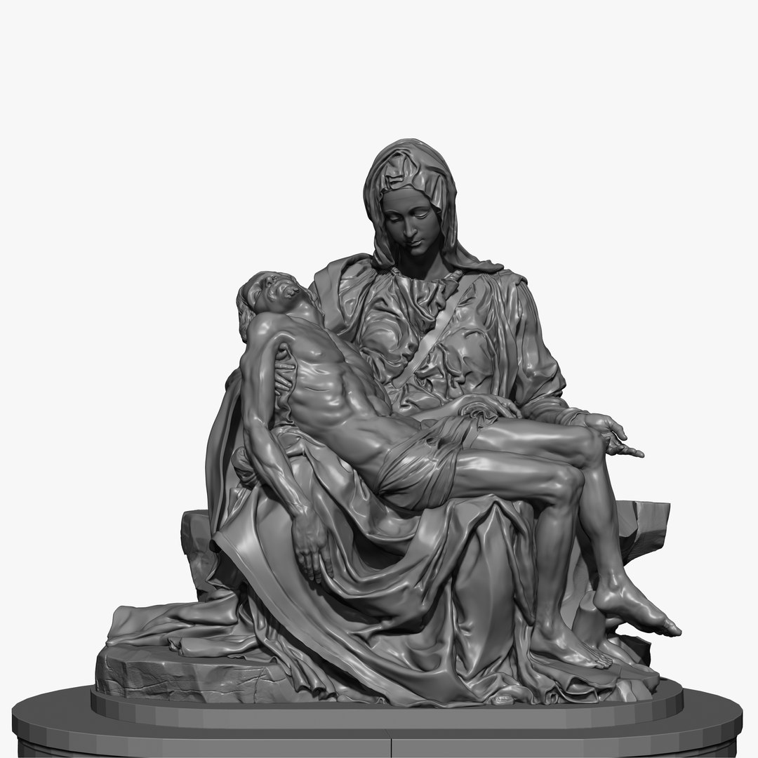 3d Obj Pieta Statue Michelangelo