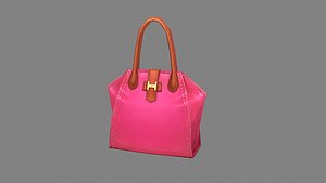 3D cartoon purple handbag for women model