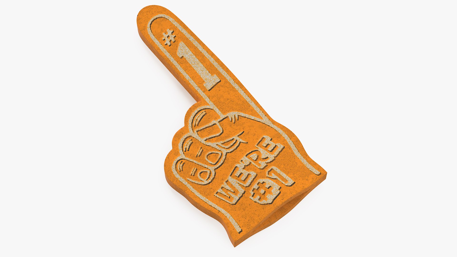 Foam Hand Yellow 3D model preview