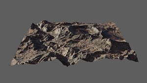 8K Detailed Crater Landscape 3D model