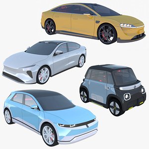 Electric cars collection II 3D model