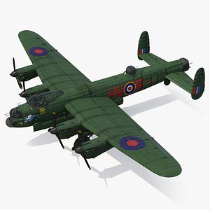 3D Avro Lancaster Four Engined Heavy Bomber