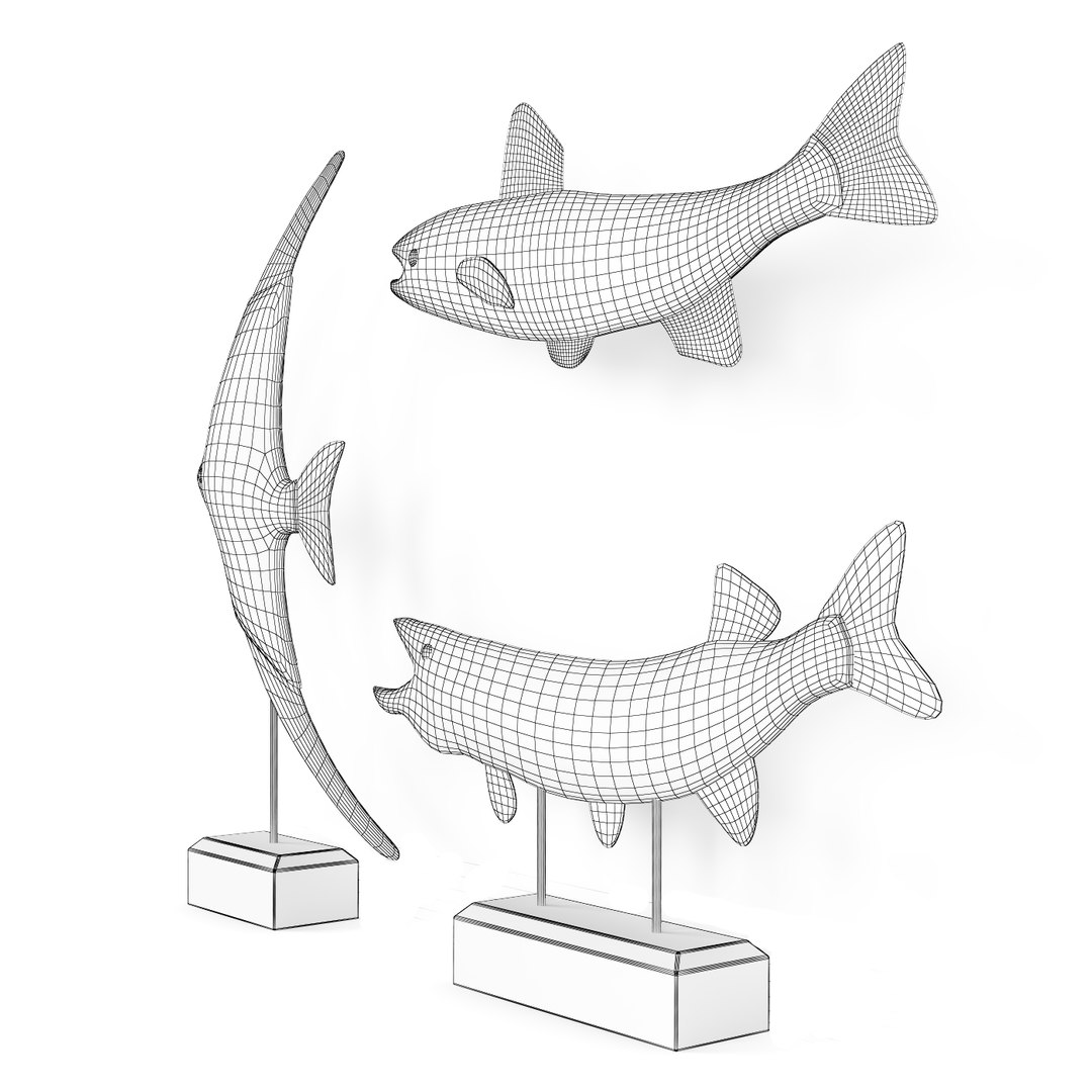 decorative fish set 3 3ds