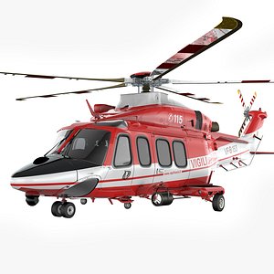 3D AW139 VIGILI DEL FUOCO L2153 model