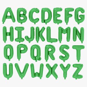 3D balloon alphabet