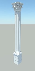 Round Corinthian Column Pillar