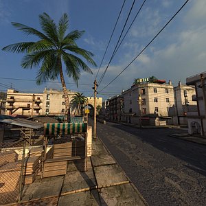 city district buildings town 3d model