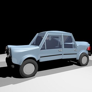 3d rigged toon car