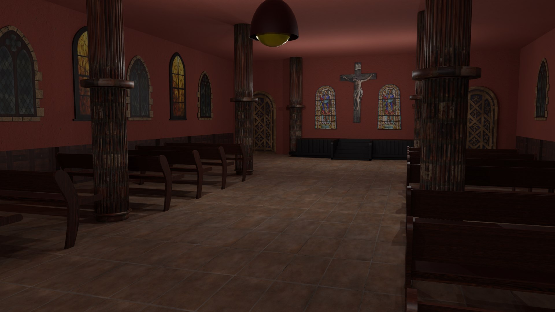 3D Church Interior - TurboSquid 2132126