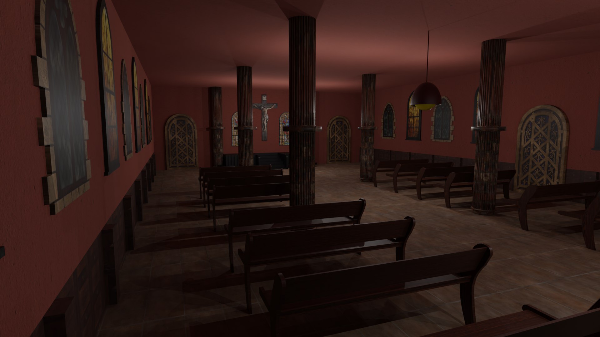 3D Church Interior - TurboSquid 2132126