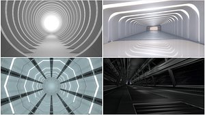 Sci Fi Tunnel Sets 3D