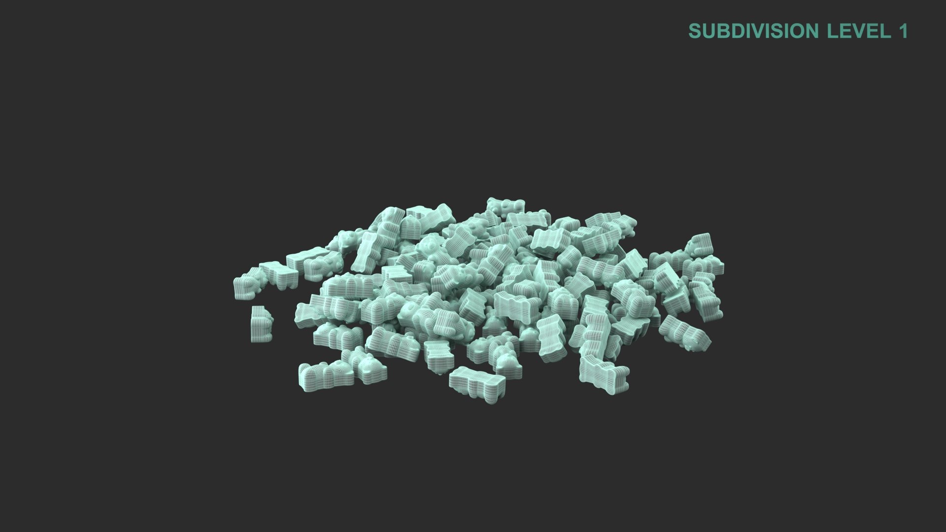 3D Gummy Bear Pile Model - TurboSquid 1891022