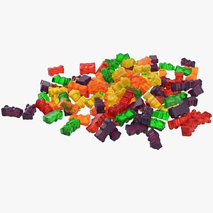 3D Gummy Bear Pile model