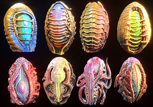 Alien Eggs Life Form Pack 3D model