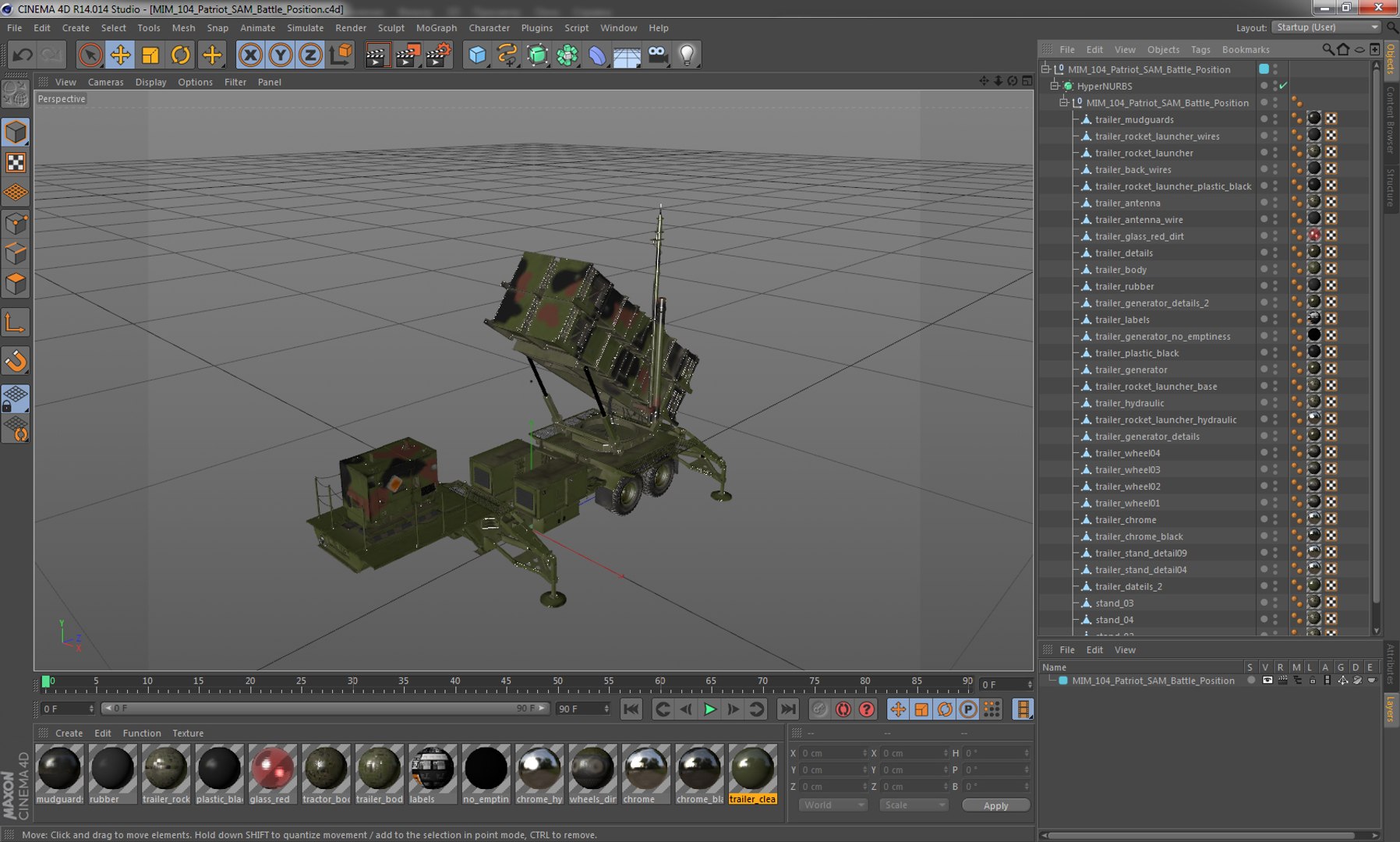 Mim-104 Patriot Sam Battle 3D - TurboSquid 1242867
