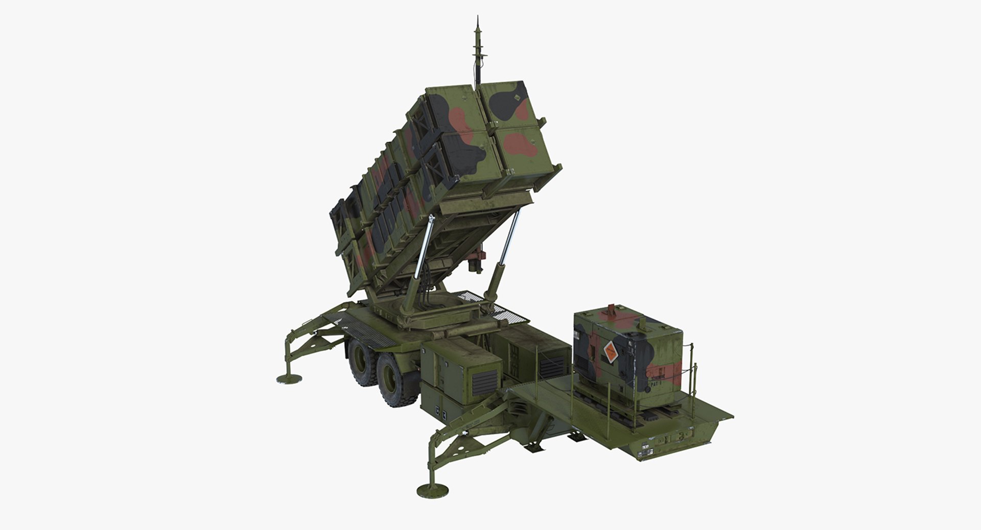 MIM-104 Patriot SAM Battle Position 3D Model 3D model preview