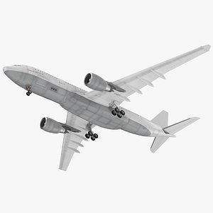 3D model jet airliner airbus a330-200