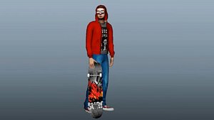 3D Skater Animations model