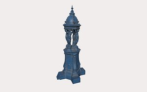 fountain drinking 3D model