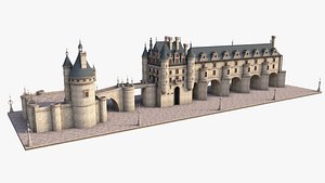 Chateau de Chenonceau Castle 3D model