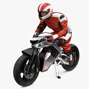 3D Yamaha MOTOROiD 2 Motorcycle with Biker