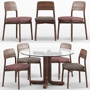 3D emma chair tondo table model