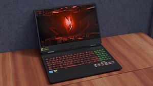 Acer Nitro 5 Laptop with Aging Effects 3D model