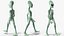 Pose de marche extraterrestre vert