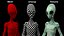 Pose de marche extraterrestre vert