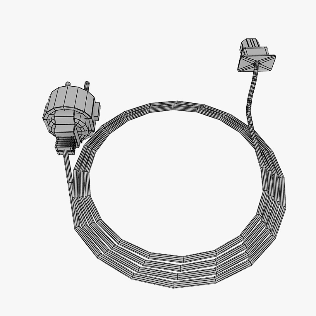 3d model computer cable