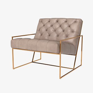 MARSDEN TUFTED LEATHER CHAIR AR 3D model