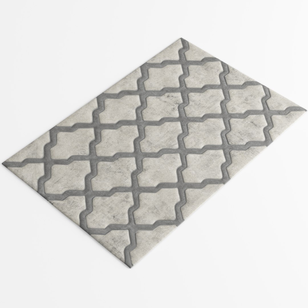3d Model Rug Grey