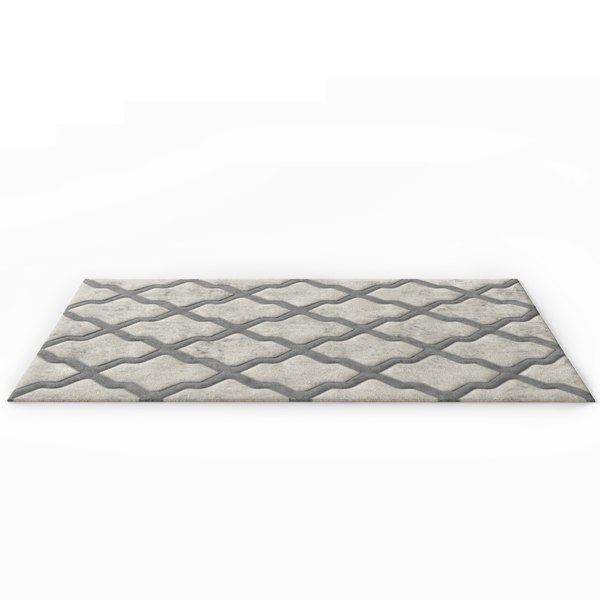 3d model rug grey
