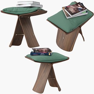 vitra butterfly stool 3D model