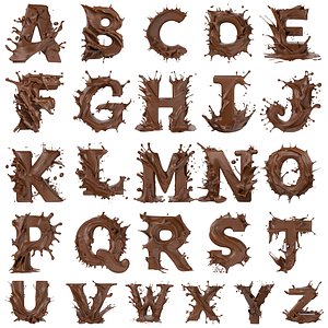 Chocolate Alphabets A to Z model