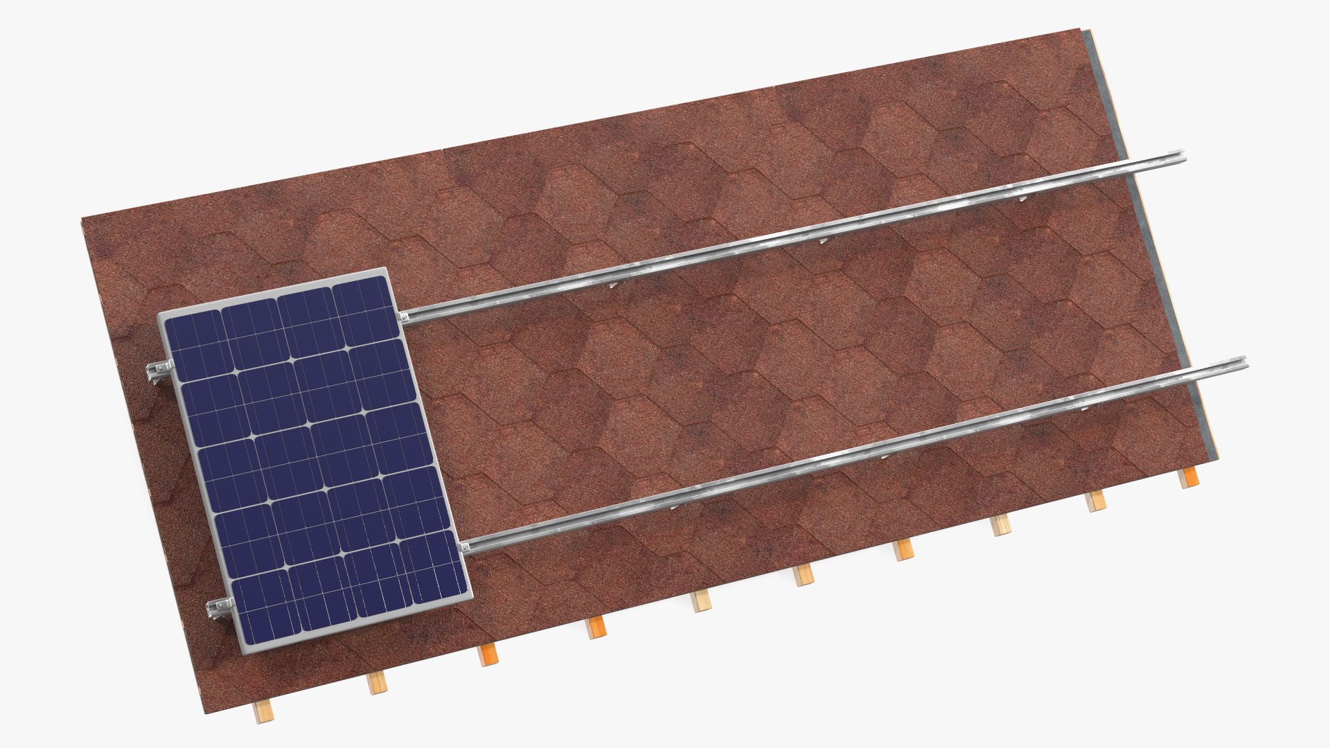 Soft Tile with Solar Panel 3D model preview