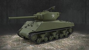 3D M4A3E2 Sherman Jumbo model