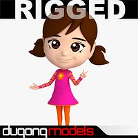 Rigged Cartoon Girl
