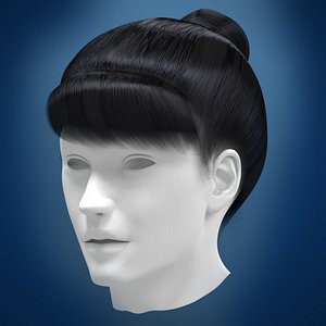 livre Cabelo de mulher com textura castanha grátis Modelo 3D - TurboSquid  1582356