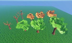 Low Poly Stylized Trees Nature Pack
