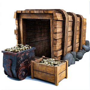Gold Mine Low poly model