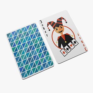 Playing Cards Set of 2 - 3d Model Ready to Render inside 3dsmax 3D model