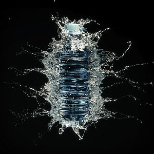 splash bottle water 3D model