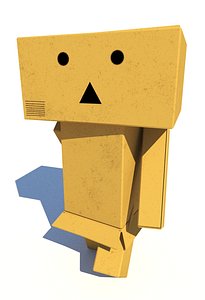 rigged box man 3D model
