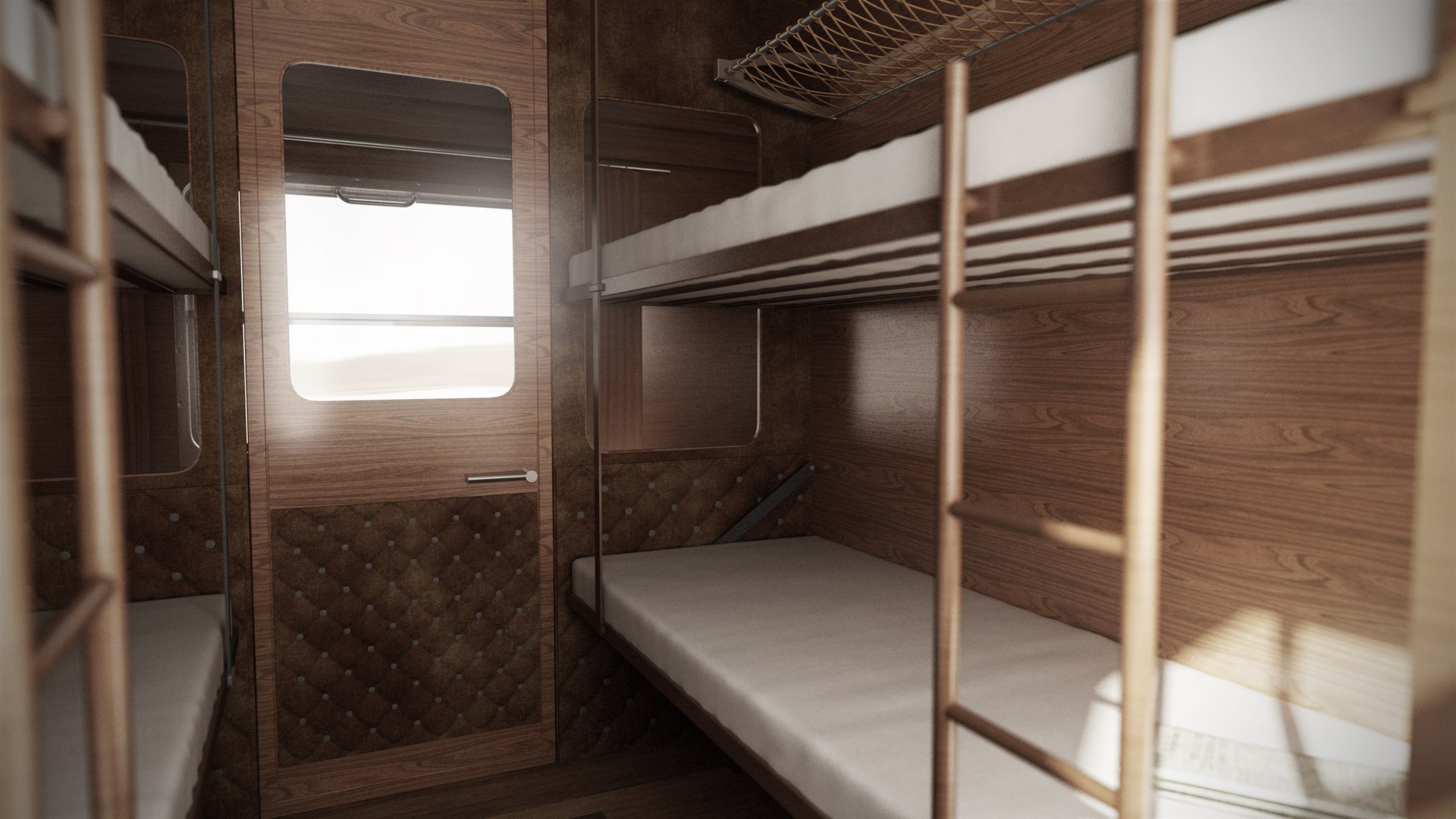 Old Sleeper Train Interior 01 3D Model - TurboSquid 1904042