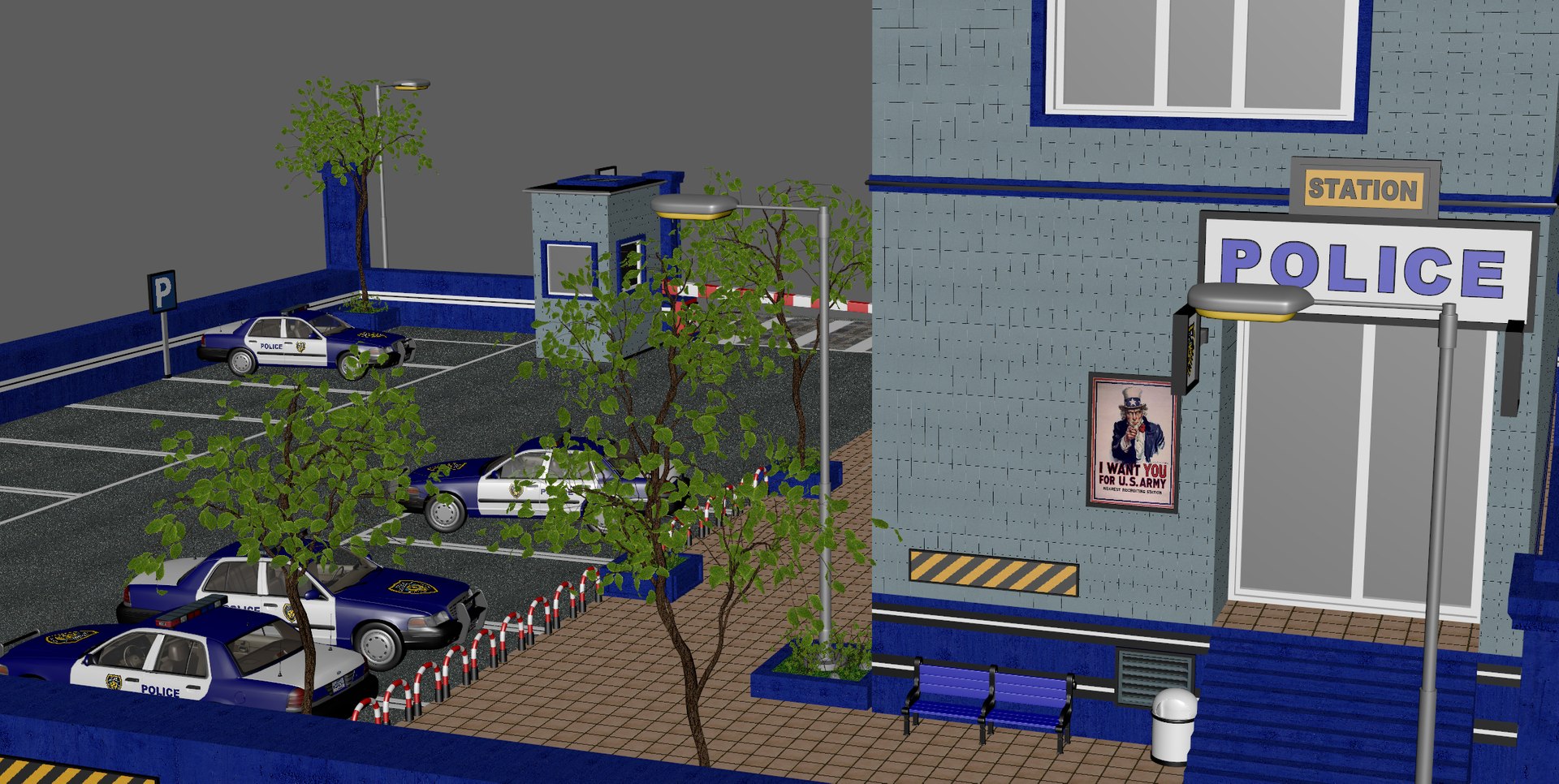 3D Police Station - TurboSquid 1212626