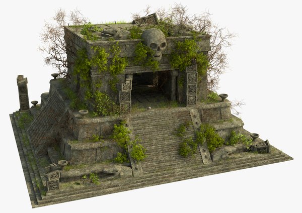 3D model aztec temple