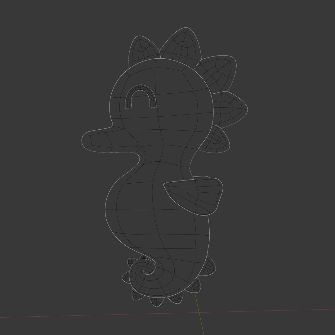 3D Stylized Seahorse - TurboSquid 2243427